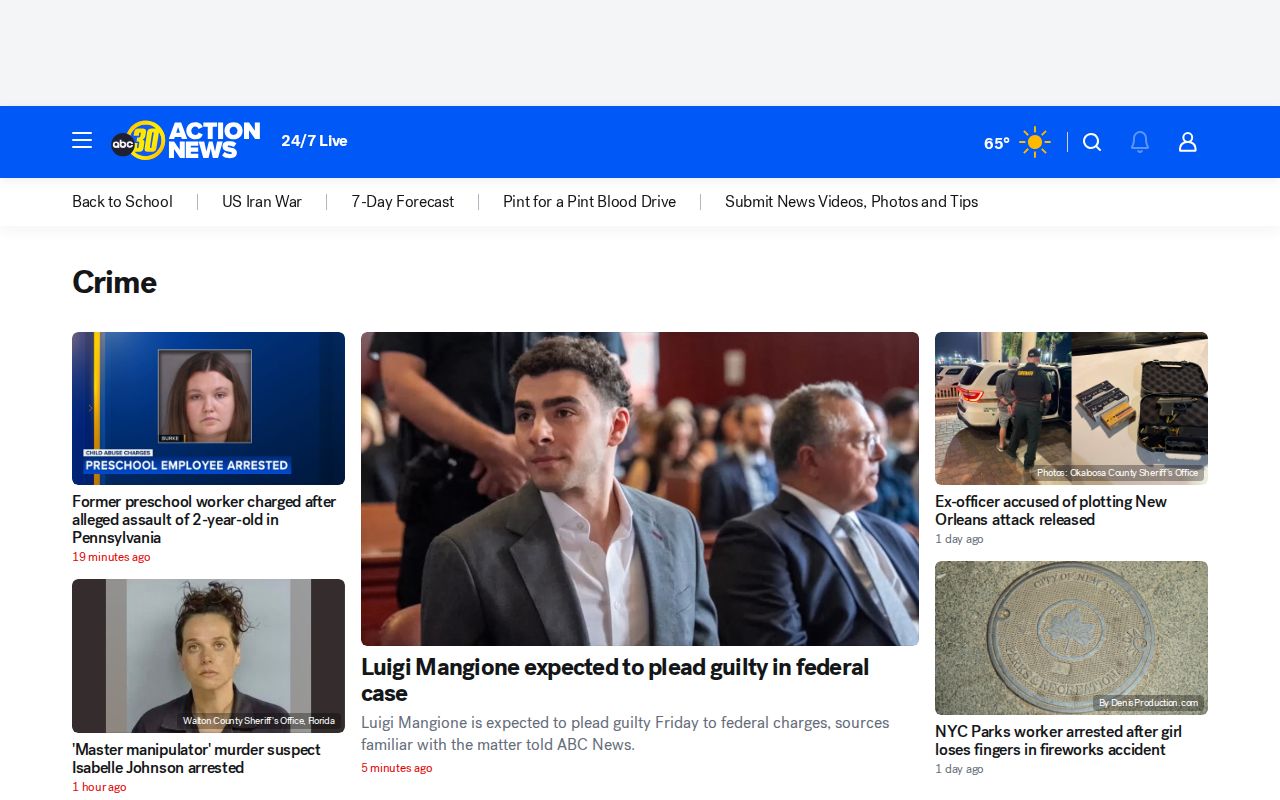 ABC30 Fresno County crime news topic page